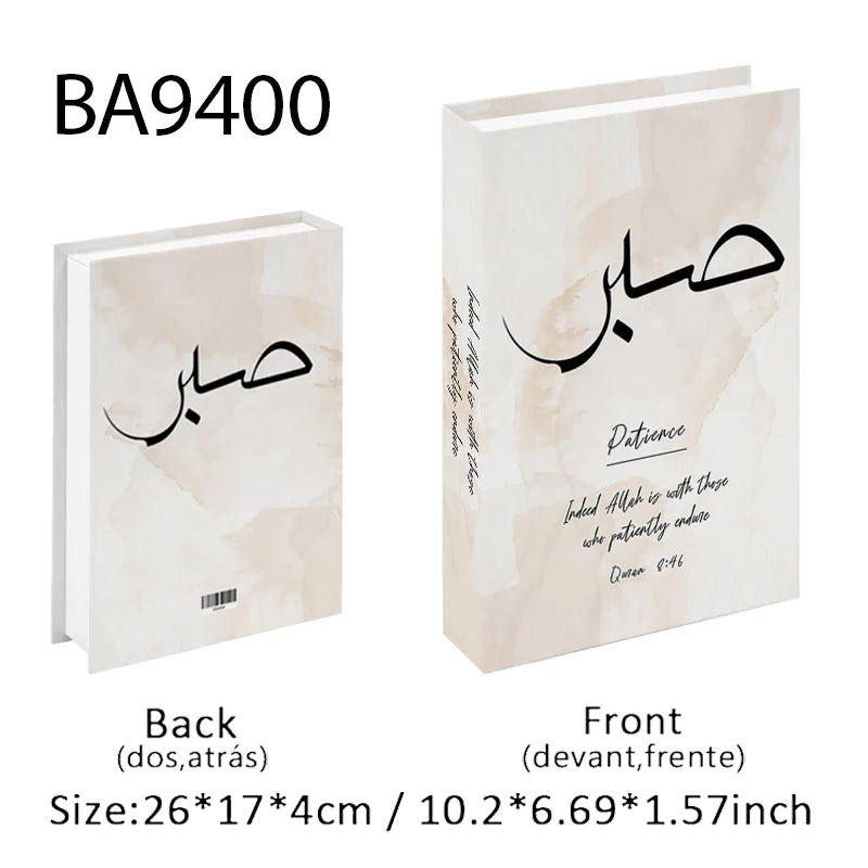 Islamic Kaaba Mosque Luxe Fake Book Storage Box Home Interior Decoration Decorative Books Coffee Table Bedroom Living Room Decor
