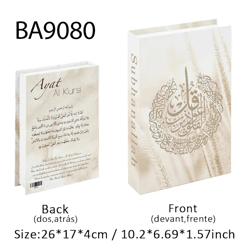 Islamic Kaaba Mosque Luxe Fake Book Storage Box Home Interior Decoration Decorative Books Coffee Table Bedroom Living Room Decor