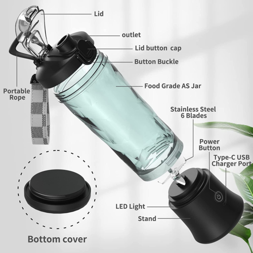 600ML Draadloze Elektrische Blender Fles
