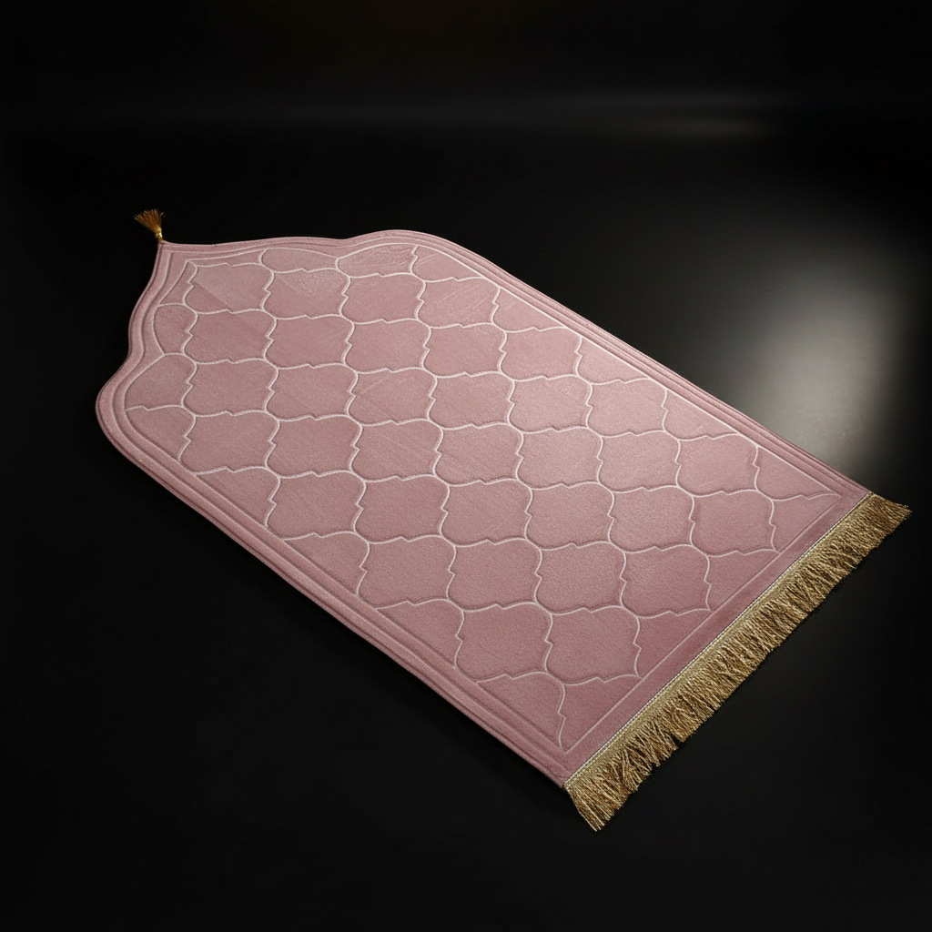 Gebedskleed Roze – Luxe Donkere Achtergrond