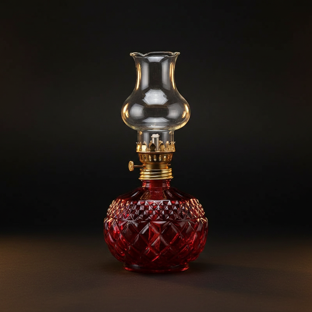 Olielamp Rood – Luxe Donkere Achtergrond